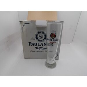 6 Paulaner Beer Pilsner Glasses 0.5L  9.75" w Box Germany Munchen Draught NEW